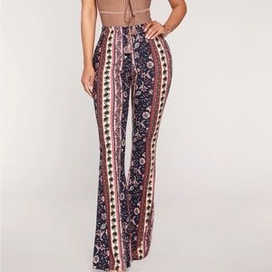 Fashion Nova Multicolor Flare Pants